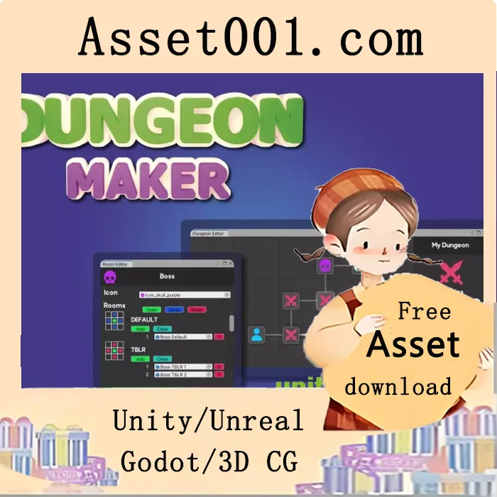 Unity Dungeon Maker：无需编程生成高质量随机关卡|Dungeon Maker v1.6