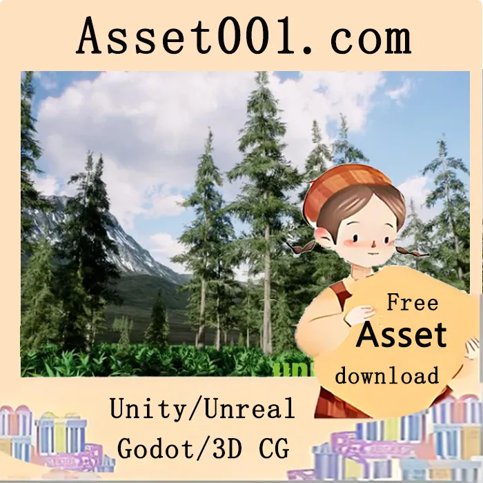 松树林夏冬场景资源包：低多边形支持风力动画|Spruce forest winter and summer v4.26+