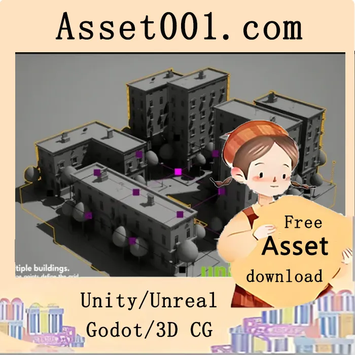 基于样条曲线的建筑生成器：一键创建建筑或城市|Building Generator (UE) v5.0+