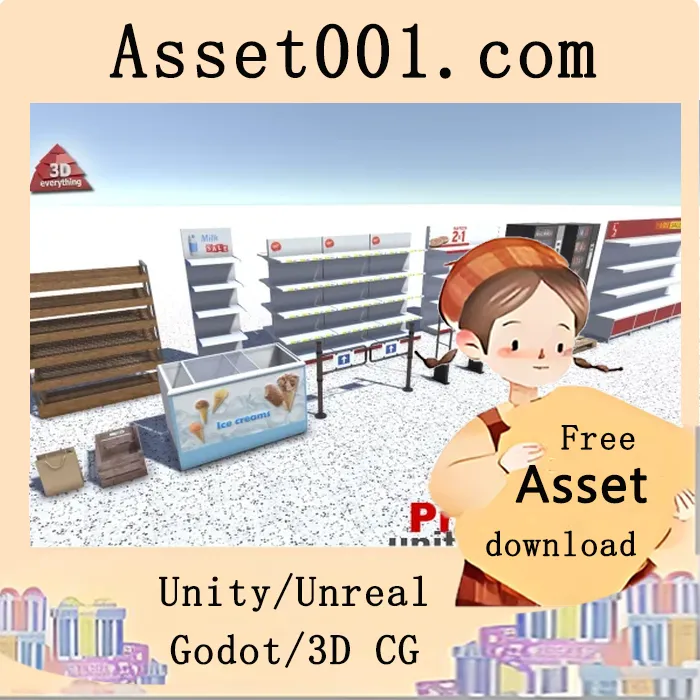 16款商店道具模型集合，低多边形适用于游戏与应用|Shop Props Pack v1.2