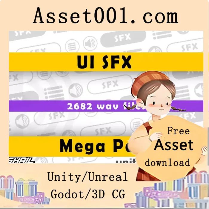 UI音效大礼包：2682个WAV音效文件，适用于多种游戏场景|UI SFX Mega Pack v1.0.0