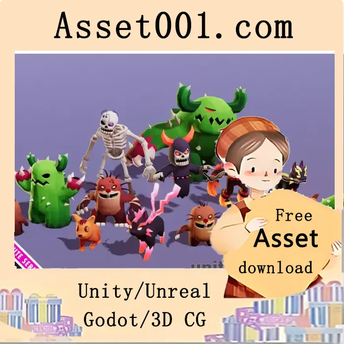 Unity怪物终极包03：可爱系列15个角色含进化形态|Monsters Ultimate Pack 03 Cute Series v1.0