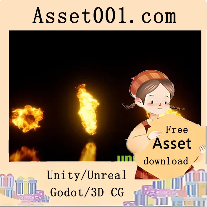 Unity实时2D火焰特效包：12个高质量火焰循环效果|Real Fire Pack 2d Effect Pack v4.2x, 5.x+