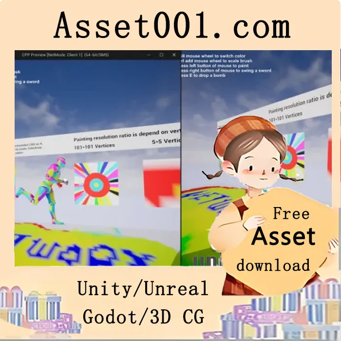 Unity运行时顶点着色器绘画插件：支持静态与骨骼网格的蓝图节点库|Runtime Vertex Painter v5.3+