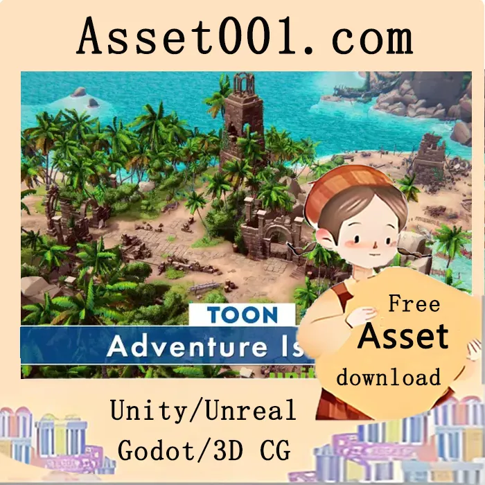 Toon Adventure Island：包含375个预制件、双演示场景及自定义水效Shader的完整环境资源包|Toon Adventure Island v1.0 (URP)