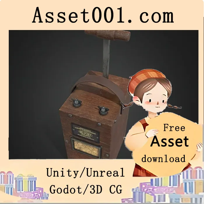 复古炸药发射器3D模型：军事时代爆炸设备的艺术再现|Dynamite Blaster