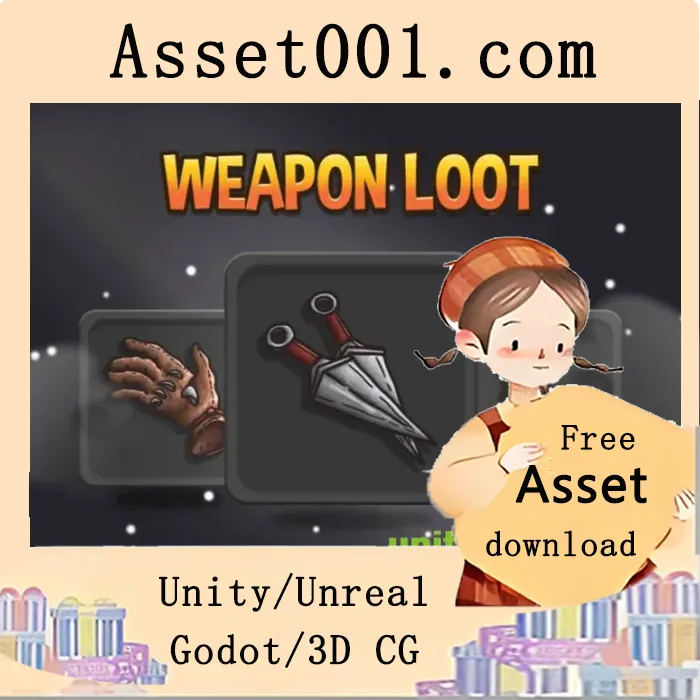 48款武器掉落RPG图标包：丰富2D游戏视觉资源|48 Weapon Loot RPG Icon Pack