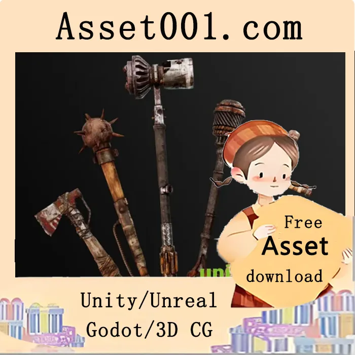 后末日近战FPS武器资产包（Vol.2）|Post Apocalyptic Melee Weapons VOL.2 v4.21-4.27, 5.0-5.3+