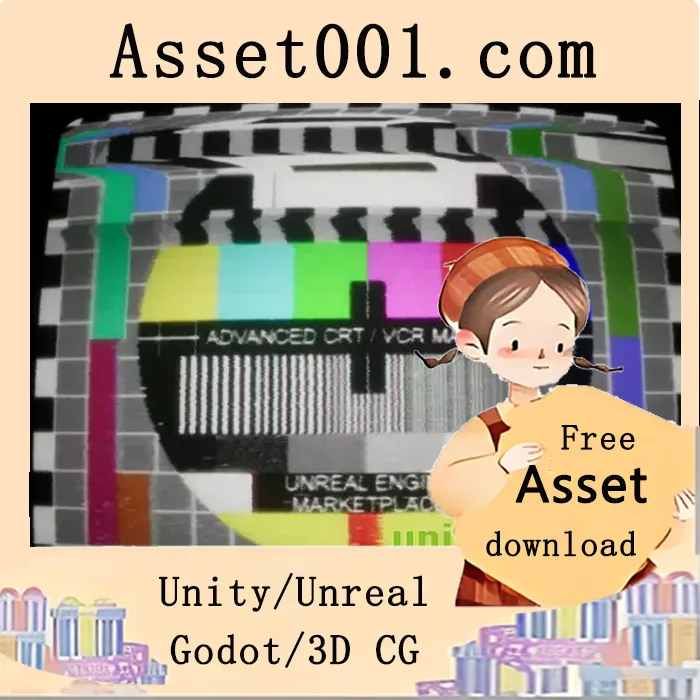 支持47个参数的可调节CRT电视与VCR动画效果材质及后处理滤镜|Advanced CRT TV - VCR - VHS Effects v5.7