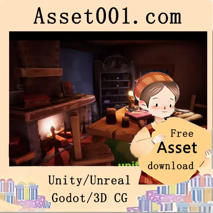 带有37个资产的风格化法师房间场景包|Stylized Wizard Room v1.0