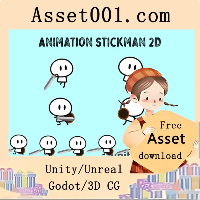 Unity资产商店新品：高质感2D动画角色stickman登场|Hero Stickman 2D v1.0