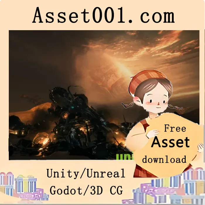 高品质模块化飞船残骸场景包，含高清地形与电影级天空效果|Crashed Starship Pack v4.20-4.27, 5.0-5.3+