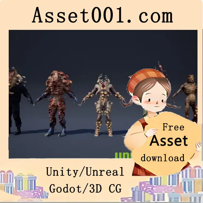 人形生物角色包：专为恐怖游戏设计的惊悚怪物集合|Humanoids Creatures Pack v4.2x, 5.x+