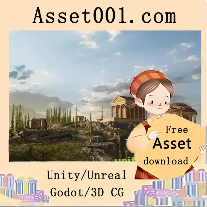 罗马神庙废墟环境场景包（130个独特网格模型）|Roman Temple Ruins v1.0
