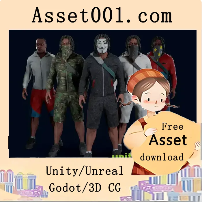 PBR材质详解：现代角色模型的贴图组成与应用|Modern character 3 v1.0