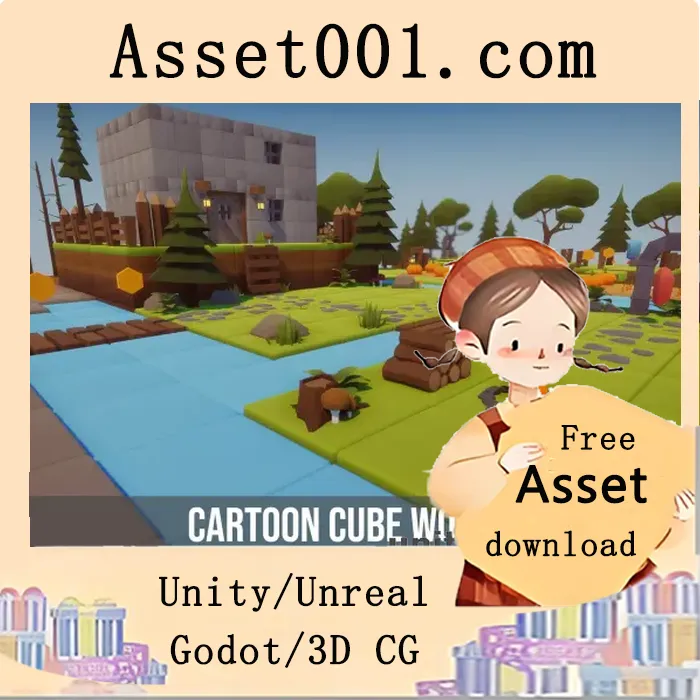151个独特低多边形预制体包，适用于Unity 2020.3+，支持多种渲染管线|Cartoon Low Poly Cube World v1.0