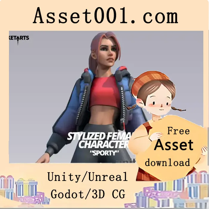 Unity标准资产中基于Ethan角色的风格化模块化女性角色包|Stylized Modular Character (Female) v1.0