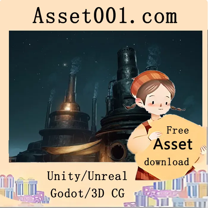 Scrapopolis：蒸汽朋克风格模块化场景包，支持PBR与高分辨率材质|Scrapopolis - Steampunk village 5.7