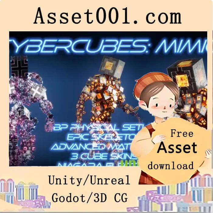 Unreal Engine 中的 CyberCubes: Mimic 人物资产详解|CyberCubes: Mimic v5.1+