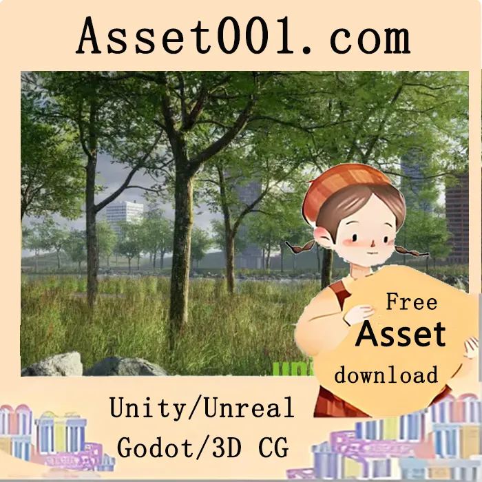 高精度照片扫描树木、地被植物与石材资源包|Scanlabz Trees _ Honeylocust Tree v5.3