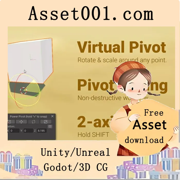 Unity Power Pivot 工具：旋转、缩放、编辑、对齐与虚拟锚点编辑器|Power Pivot - Rotate, Scale, Edit, Snap & Pivot Editor v2.1.0