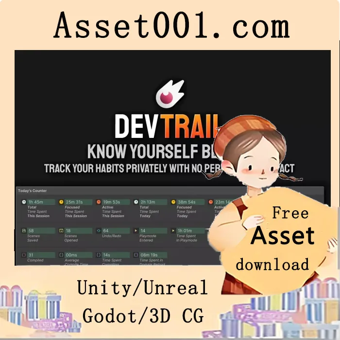 Unity开发工作统计工具DevTrails：零配置实现高效开发数据分析|DevTrails - Developer Statistics Made Easy v1.7.2a (21 Mar 2026)
