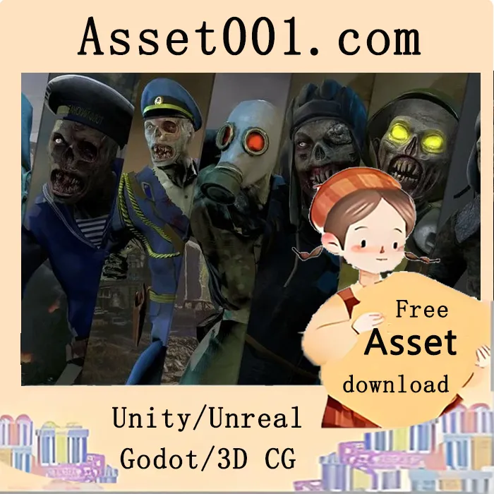 Soviet僵尸士兵包：包含7个角色、33种动画及UE4/UE5双版本史诗骨骼支持|SovietZombieSoldier (Pack) v4.26+