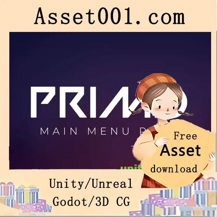 Primo 最小化主菜单包：可高度自定义的拖拽式演示场景|Primo - Minimalist Main Menu Pack v1.2