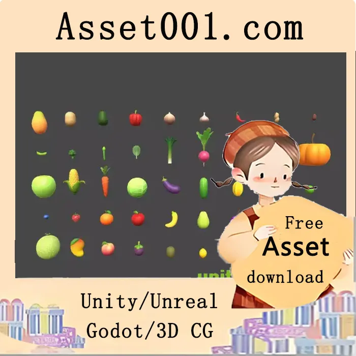 卡通风格食物模型包 Vol.2（45个模型，含法线与粗糙度贴图）|Cartoon Food Pack Vol. 2 v1.0