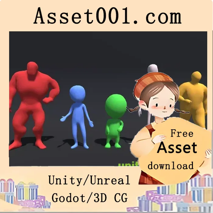 超休闲游戏用Stickman角色模型包|Hypercasual Characters Bundle v1.0