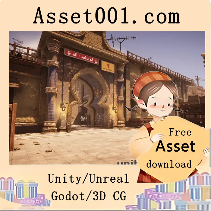 Unity专为打造的3车道沙漠城镇地图包，支持模块化构建与高细节渲染|Modular Desert Town - Desert City - Desert Village v1.0