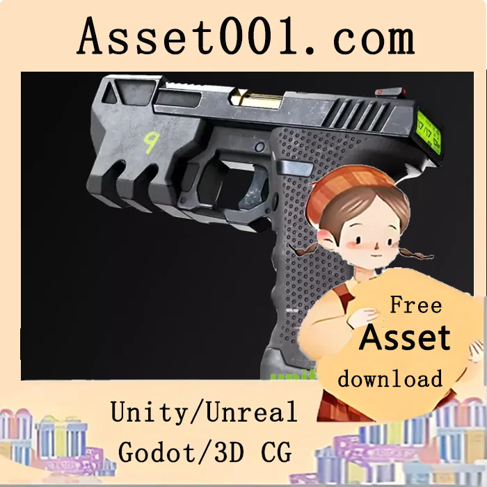 赛博朋克手枪模型包：包含52个独特网格，高细节且优化用于游戏项目|Cyberpunk Handguns (Cyber, Guns) v1.0