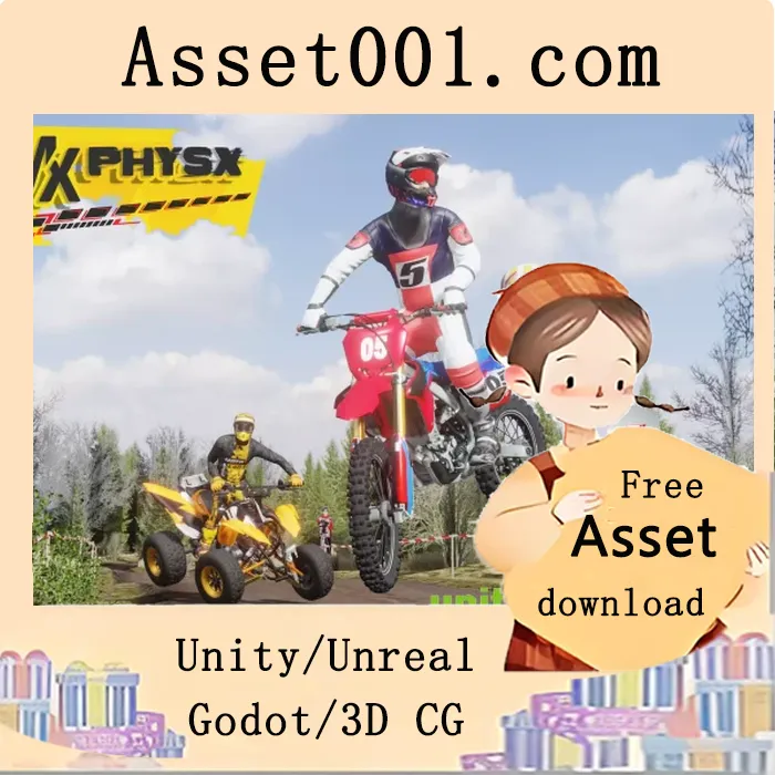 Unity摩托越野物理资产：打造媲美AAA级游戏的高保真摩托越野体验|Simple Motocross Physics v1.3