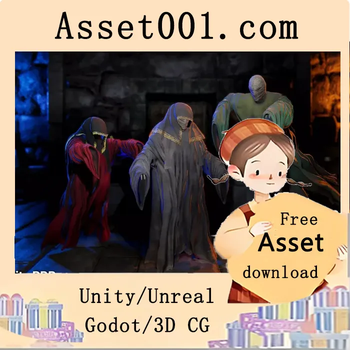 Weeper幽灵雕像包：专为恐怖与奇幻RPG游戏设计的PBR角色资源|Weeper Horror Ghost Pack PBR - Fantasy RPG v4.3.3