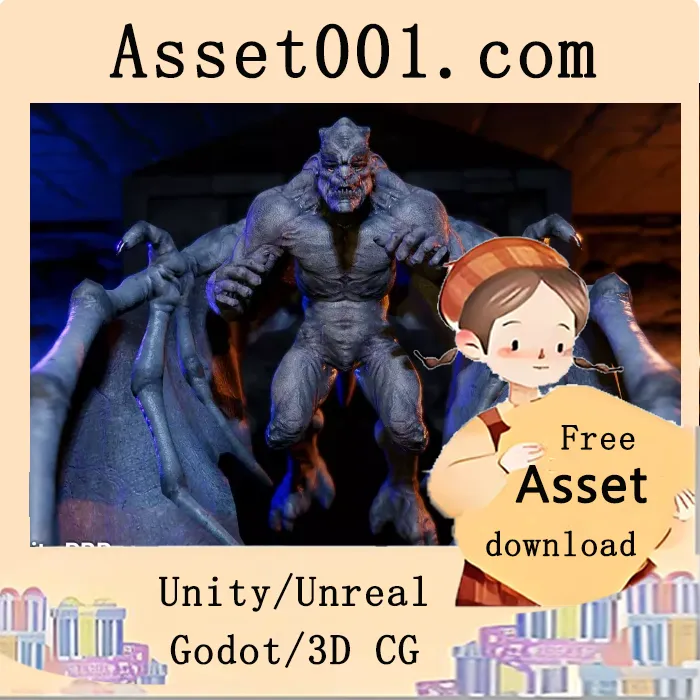 石像鬼PBR包：包含变形、飞行、地面动画、概念艺术及魔法粒子效果的奇幻RPG资源|Gargoyles - Fantasy RPG v4.3.2