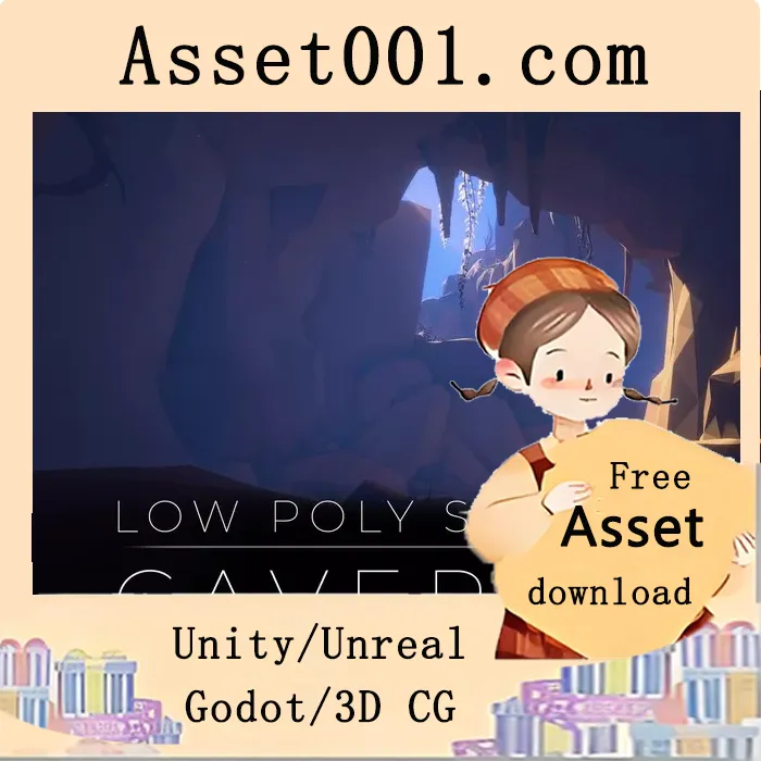 Unity资产包：低多边形洞穴系列v1.4，支持URP和HDRP|Low Poly Series Caverns v1.4