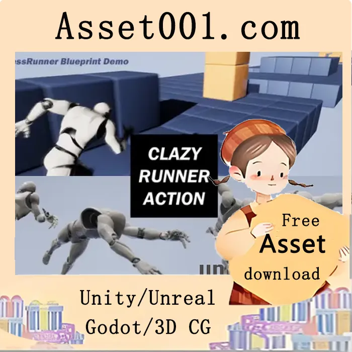 CLazy Runner 动作包：400+情境关键帧动画资源及示例演示|CLazy Runner Action Pack v5.3+