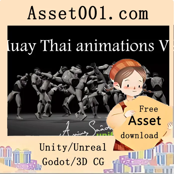 拳击与泰拳动作动画集合（第二部分）|Combat animations - Kickboxing and Muay Thai V2 v1.0