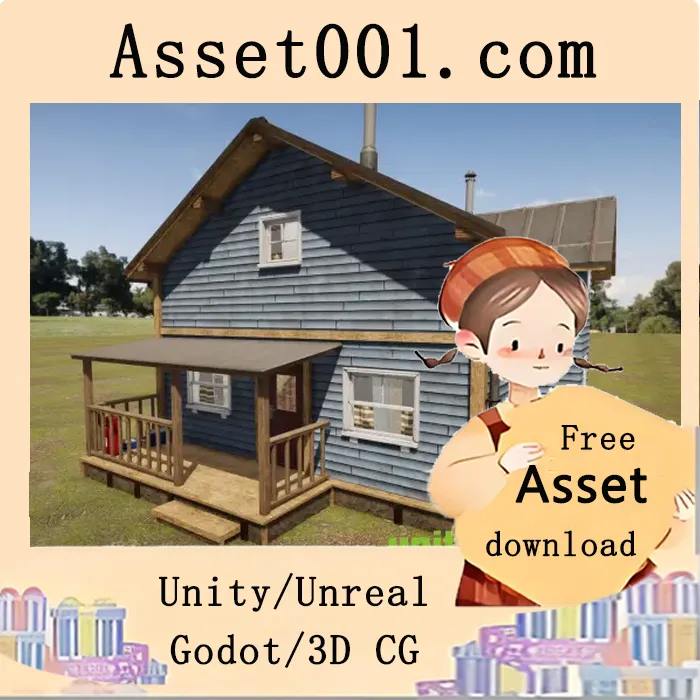 红脖子乡村住宅场景包：含室内家具，适用于恐怖游戏和第三人称射击游戏|Country houses with interiors v1.3