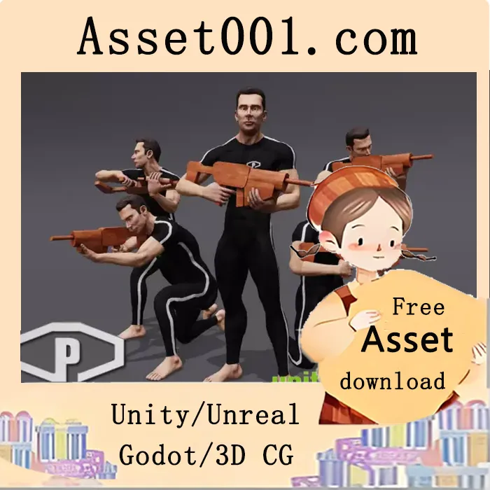 高质量突击步枪动画集，包含180+种人体动作捕捉动画|ANIMSET: ASSAULT RIFLE v1.5