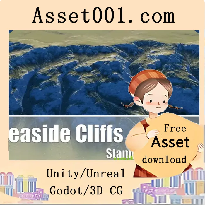 StampIT！系列中的Seaside Cliffs：Unity地形4K高分辨率雕刻贴图包|Seaside Cliffs - StampIT! v2.1.0