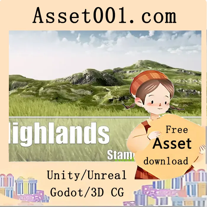StampIT！系列中的Highlands资产：15张4K高清高度图纹理|Highlands - StampIT! v2.0.0