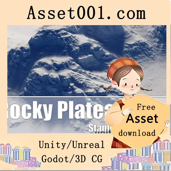 StampIT！系列中的岩质高原：25张4K高清高度图纹理|Rocky Plateaus - StampIT! v2.0.0