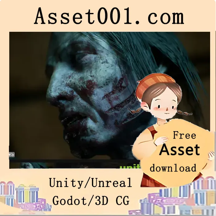 Unity/Unreal僵尸星饥双胞胎角色包：支持AI与角色包无缝集成的可随机化僵尸资产|Zombies - Starved Male/Female Twin-Pack v5.3+