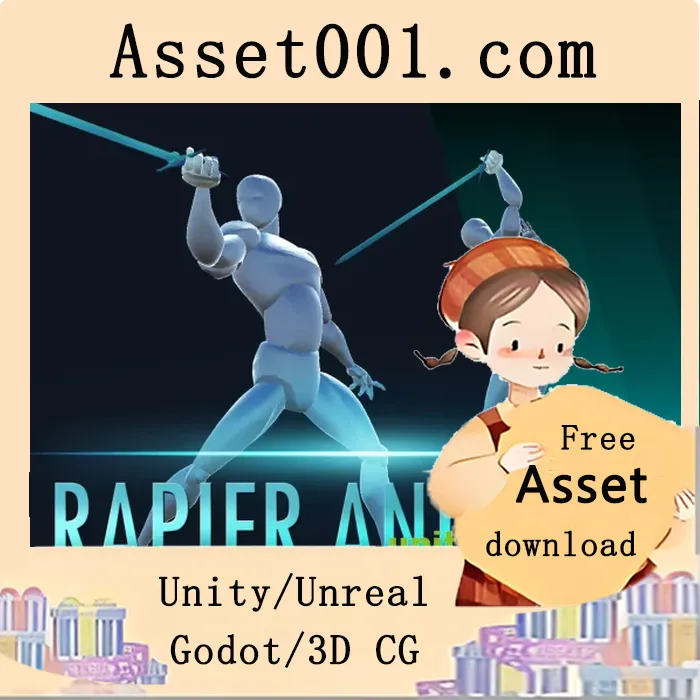 Rapier战斗动画集：适用于动作RPG的动态攻击与连招系统|Rapier Anim Set v1.2
