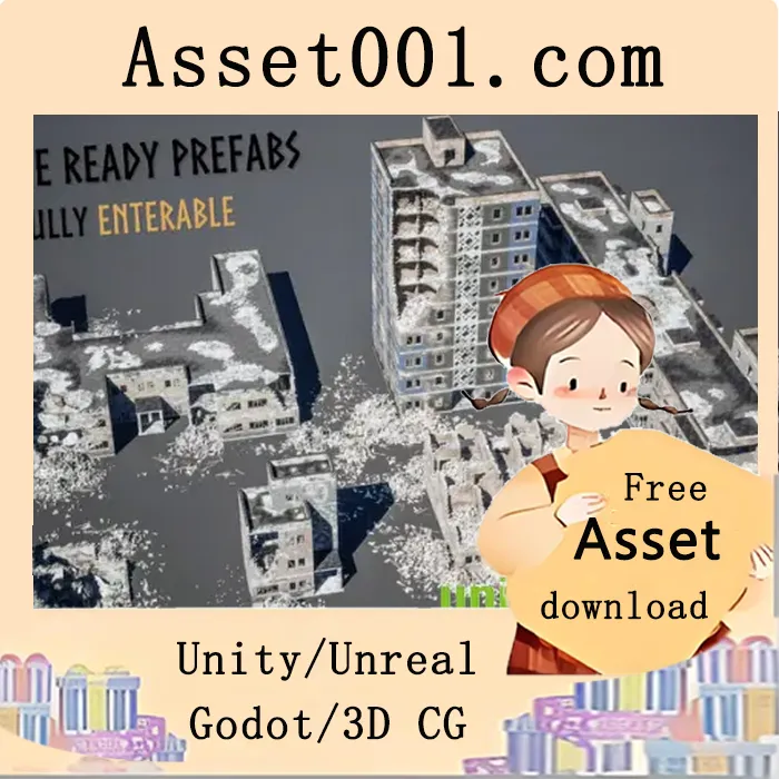 模块化损毁建筑套件：包含400+模型，打造无限场景（支持FPS及第三人称游戏）|Modular Destroyed Buildings (Modular House, Houses, Modular Building) v5.2+