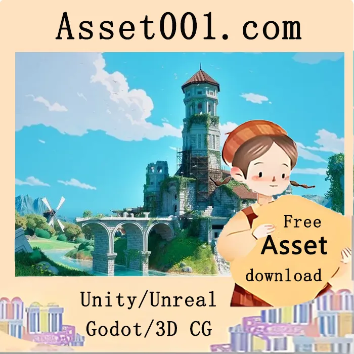 stylized castle ruins 114个环境资产包及Ultimate Level Art Tool工具详解|Stylized Castle Ruins 5.7