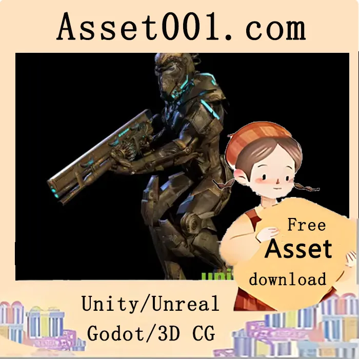 低多边形3D角色模型：支持VR/AR游戏的可动画化 rigged 模型，配备PBR材质与完整骨骼系统|Cosmo Trooper v5.0+