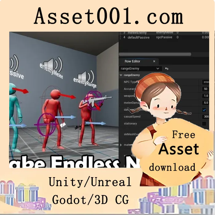 基于蓝图的易用NPC系统，支持拖拽添加敌人与角色并自定义属性|Cathood's NPC 5.7