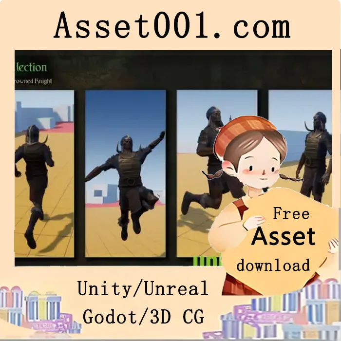 Unity引擎UE5兼容的Draugr不死生物怪物资产包：含模块化服装、动态布料物理与多种变体设计|Drowned Knight - Draugr Undead Zombie Monster Set v5.3+